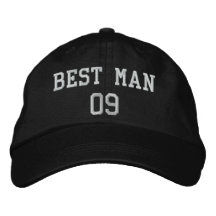 Best Man: Customisable Wedding Party Hat Embroidered Hats