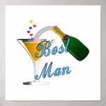 Best Man Toast Blue Print