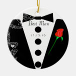 Best Man Wedding Christmas Ornament