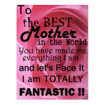 Best Mother In The World Post Cards