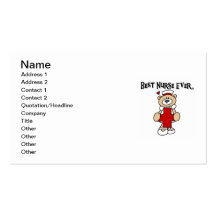 Best Nurse Ever Tshirts and Gifts Business Card Template