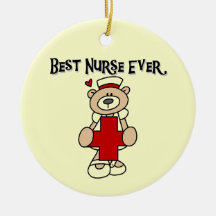Best Nurse Ever Tshirts and Gifts Christmas Tree Ornaments