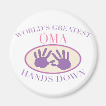 Best Oma Hands Down T-shirt Fridge Magnets