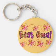 Best OMA PINK ORANGE FLOWERS Keychain