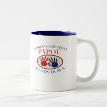 Best Papou Hands Down Mug
