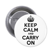 Best Price Keep Calm And Carry On Black Pinback Button