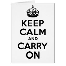 Best Price Keep Calm And Carry On Black Greeting Card