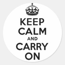 Best Price Keep Calm And Carry On Black Stickers