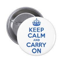Best Price Keep Calm And Carry On Blue Button