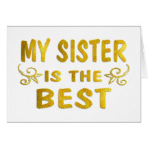 Best Sister Card