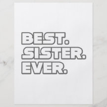 Best Sister Ever Full Colour Flyer