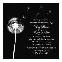 Best Wishes! His and Her Shower Invitation (black)