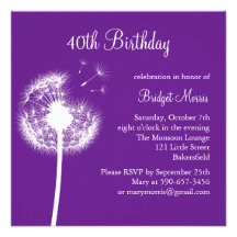 Best Wishes! (purple) Personalized Invitation