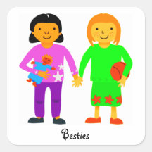 Bestie Friendship Stickers.
