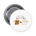 besties peanut butter fluff pinback buttons
