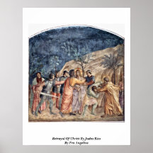 Betrayal Of Christ By Judas Kiss By Fra Angelico Poster