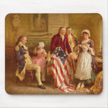 Betsy Ross 1777 by Jean Leon Gerome Ferris Mousepad
