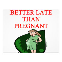 better late than pregnant personalised announcement