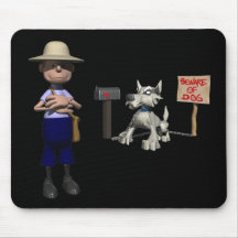 Beware Of Dog Mouse Pad