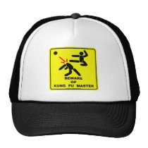 BEWARE OF KUNG FU MASTER hats
