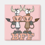 BFF cow best friends forever buddies Refrigerator Magnet