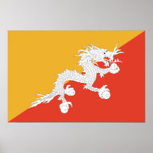 Bhutan - Bhutanese Flag Poster