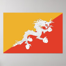 Bhutan Flag Posters
