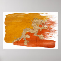Bhutan Flag Posters