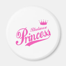Bhutanese Princess Refrigerator Magnet
