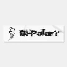 Bi-Polar Angel Bumper Sticker