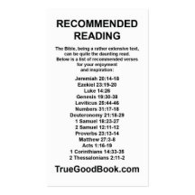 Bible Recommended Reading Card Business Card Template