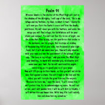 bible verse Psalm 91 Posters