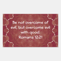 Bible Verses Love Quote Saying Romans 12:21 Stickers