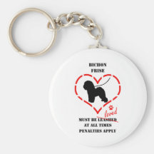 Bichon Frise Must Be Loved Key Chains