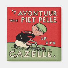 Bicycle Adventures of Piet Pelle Fridge Magnet