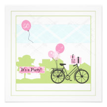 Bicycle Birthday Party Invitation