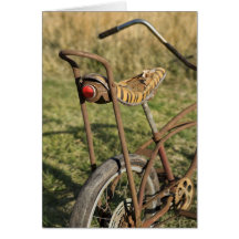 Bicycle Cycle Bicycling Cycling Banana Cruiser Greeting Card