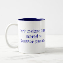 Bicycle Mug w/ "Art make the world a better place"