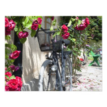 Bicycles and roses in Sweden Invite