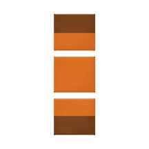 Biege Brown colour block Stretched Canvas Print
