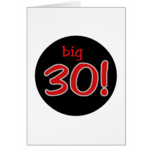 Big 30 greeting card