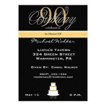 Big 90th Birthday Party Invitation