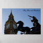 Big Ben and Boadicea Statue Print