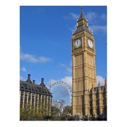 Big Ben and the London Eye Postcard