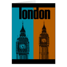 Big Ben in London, Ver. 2 Greeting Cards