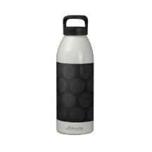 BIG BLACK GRUNGE HONEYCOMB PATTERN TEMPLATE DIGITA REUSABLE WATER BOTTLES