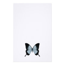 Big Blue & Black Butterfly Customised Stationery