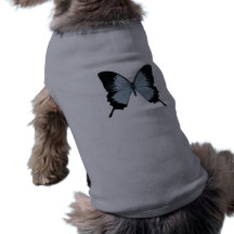 Big Blue & Black Butterfly Doggie Tee Shirt