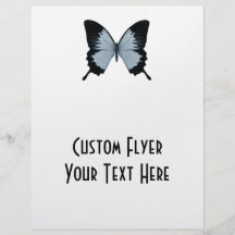 Big Blue & Black Butterfly Full Color Flyer