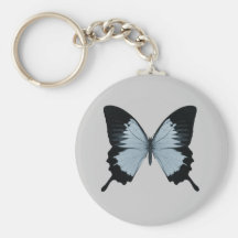 Big Blue & Black Butterfly Key Chains